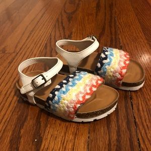 Toddler girls rainbow sandals.